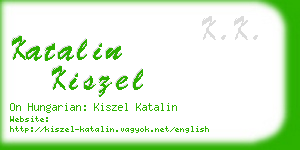 katalin kiszel business card